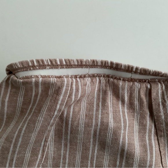 Abercrombie & Fitch Wrap Skirt Sz S Brown Striped Mini Ruffle Romantic Y2K 90s - Picture 8 of 10